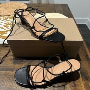 NWT Madewell Lace Up Kitten Heels